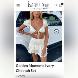 ISABELLE’S CABINET IVORY CHEETAH SET
